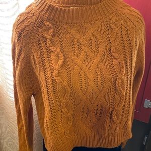 New Copper Color Cropped Sweater